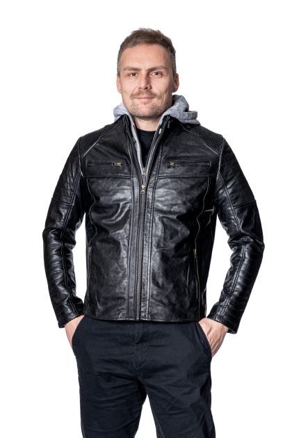 ΑΝΔΡΙΚΟ ΔΕΡΜΑΤΙΝΟ BIKER ΜΠΟΥΦΑΝ