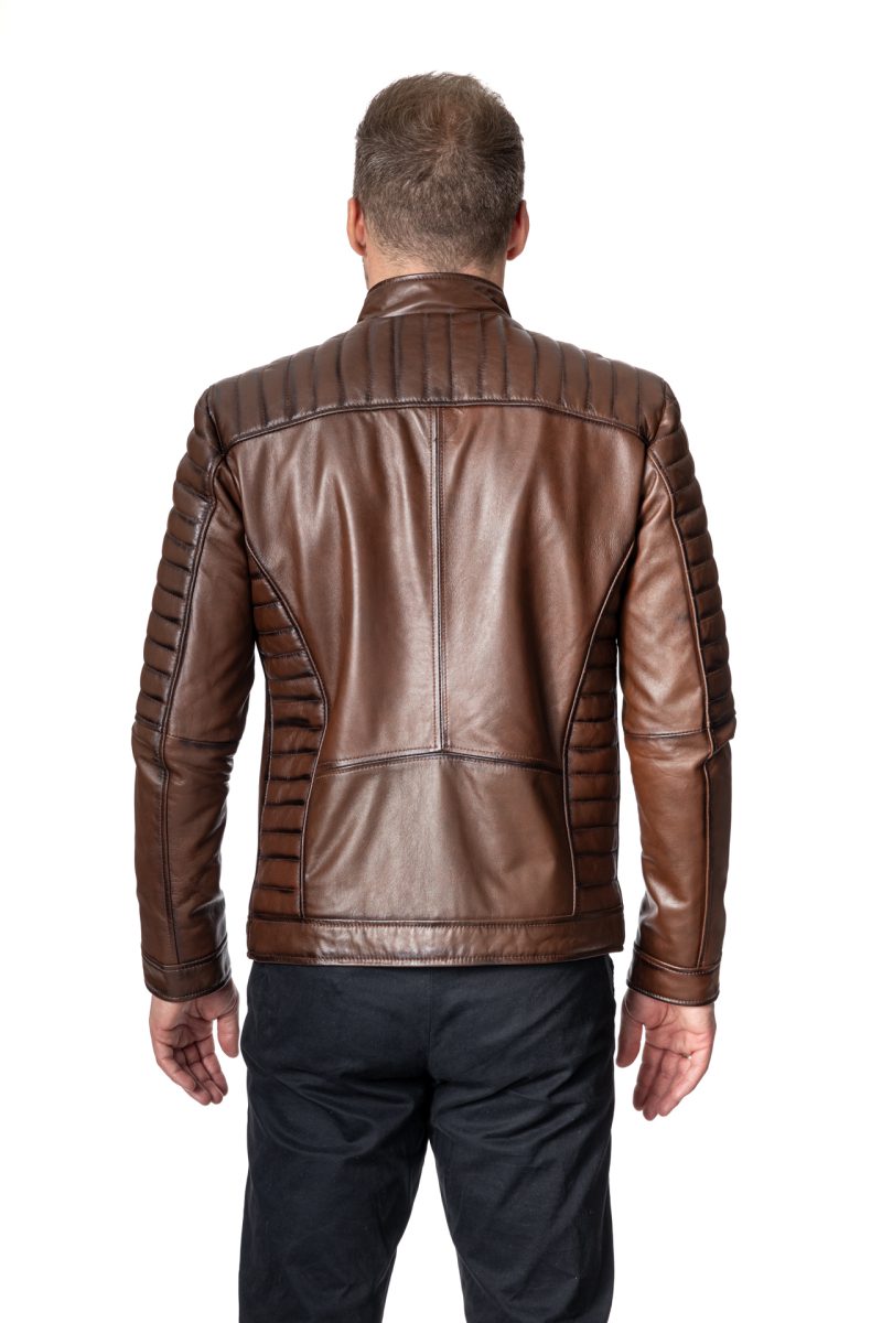 ΑΝΔΡΙΚΟ ΔΕΡΜΑΤΙΝΟ BIKER ΜΠΟΥΦΑΝ - Image 3