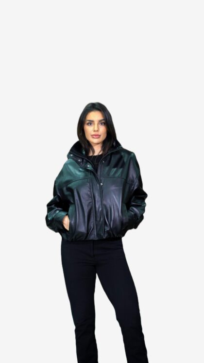ΓΥΝΑΙΚΕΙΟ ΔΕΡΜΑΤΙΝΟ ΜΠΟΥΦΑΝ BOMBER